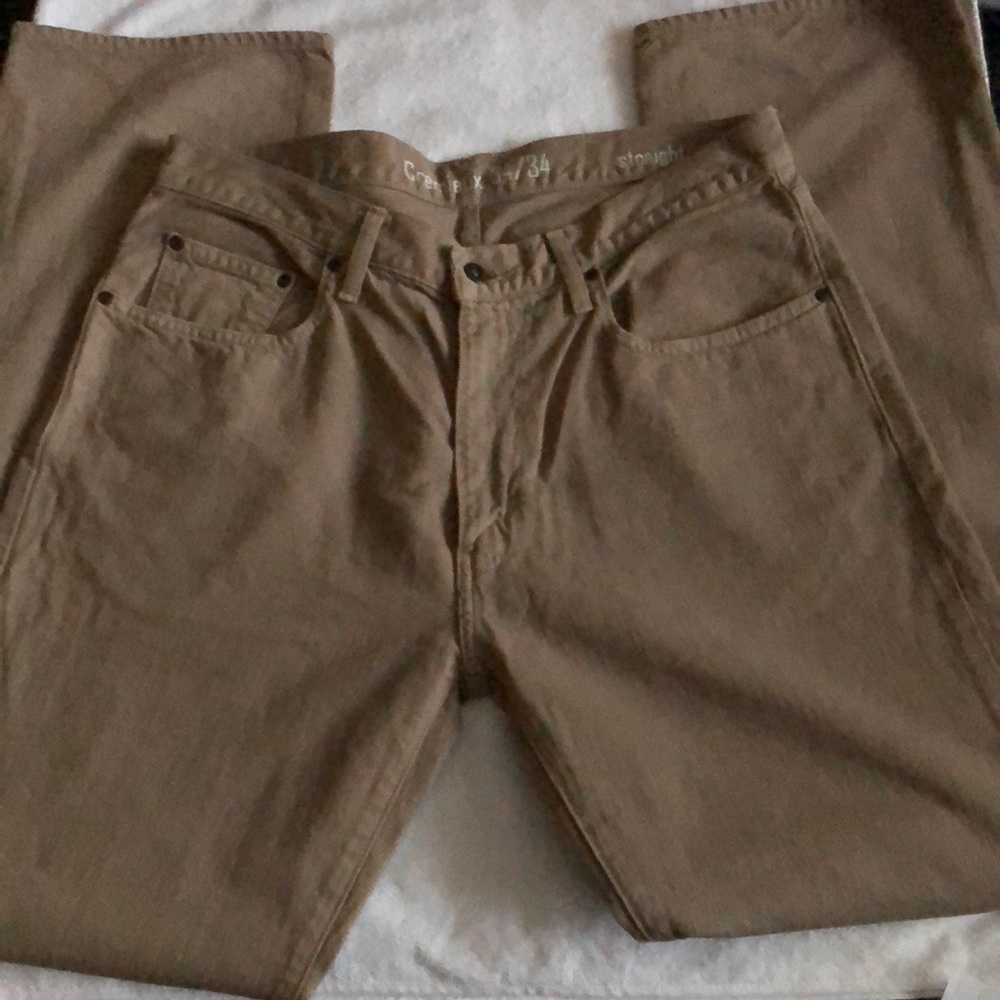 Men Cremieux straight leg jeans.